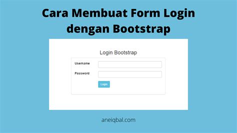 Tutorial membuat form login dengan Bootstrap